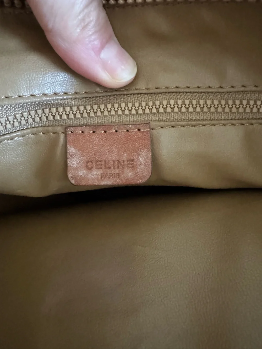 Celine Macadam Canvas Leather Triomphe Logo Print Clutch Pouch Vintage - Picture 7 of 11